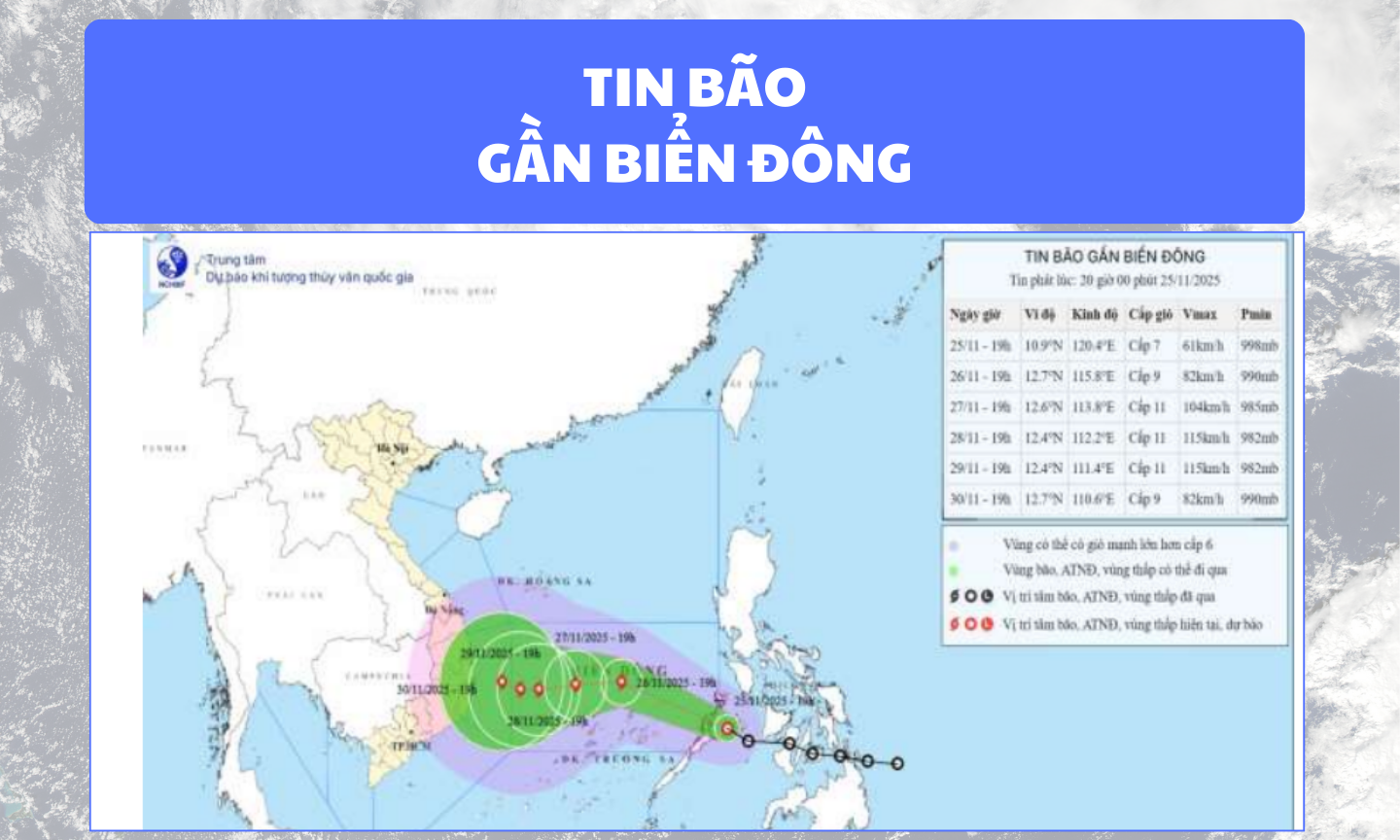 Tin bão gần Biển Đông Tin bão gần Biển Đông