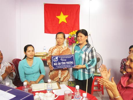 Hội LHPN huyện Chợ Gạo mạnh dạn đề ra kế hoạch mỗi năm xây dựng từ 1-2 mái ấm tình thương.