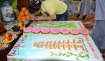 Chiếc bánh kem mừng Phật đản lớn nhất Tiền Giang