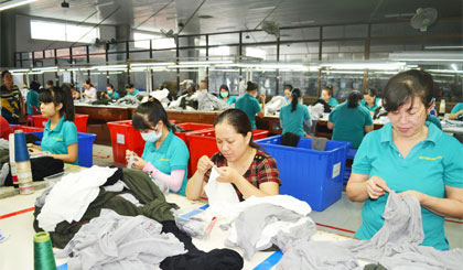 Dây chuyền sản xuất của Công ty cổ phần Dệt len Phương Nam.