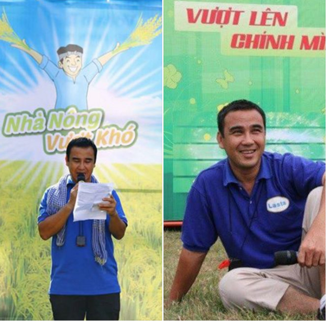 Quyền Linh làm MC Nhà nông vượt khó, Vượt lên chính mình... - Ảnh: FBNV
