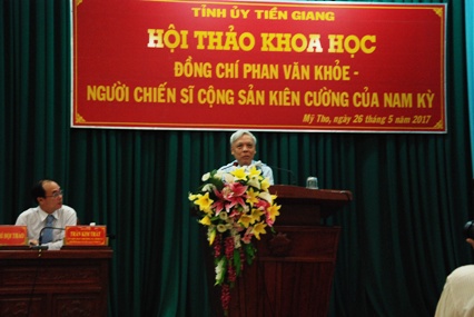 PGS TS Nguyễn Trọng Phúc - Nguyên Viện trưởng Viện lịch sử Đảng, Học viện Chính trị quốc gia Hồ Chí Minh trình bày nghiên cứu về Bí thư Xứ ủy