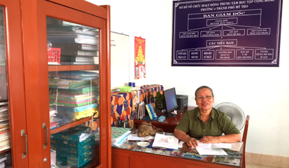 Một góc hoạt động của Trung tâm Học tập cộng đồng phường 4.
