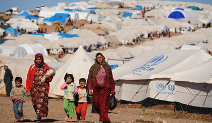  Người tị nạn Syria ở các trại tị nạn của UNHCR. Ảnh: Gettyimages