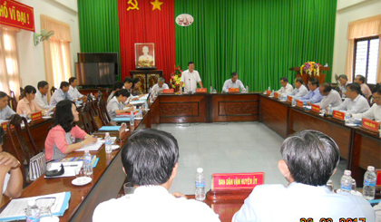 Đoàn công tác Ban Dân vận Trung ương làm việc tại Huyện ủy Chợ Gạo