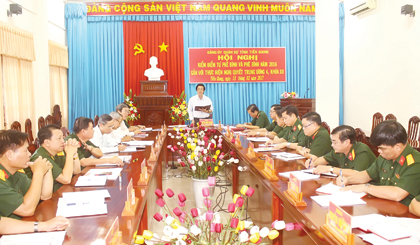 Hội nghị kiểm điểm, tự phê bình và phê bình năm 2016 gắn với thực hiện Nghị quyết Trung ương 4 khóa XII.                        Ảnh: Thanh Lâm