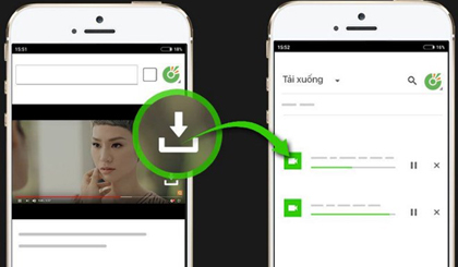 Cốc Cốc đã tích hợp tính năng tải video trên thiết bị di động phục vụ nhu cầu người dùng. (Ảnh: CC)