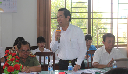 Tổng Giám đốc Công ty TNHH Sản xuất - Thương mại - Dịch vụ Hoan Vinh nêu kinh nghiệp trong xây dựng mối quan hệ hài hòa với người lao động.
