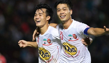 Văn Toàn và Công Phượng lập công giúp Hoàng Anh Gia Lai thắng đậm.
