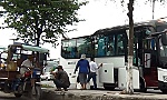 Kiểm tra việc đậu, rước khách trước Bến xe Tiền Giang