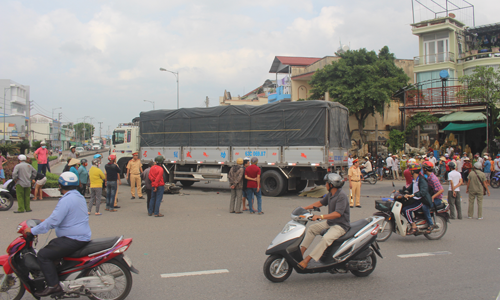 Hiện trường vụ tai nạn.