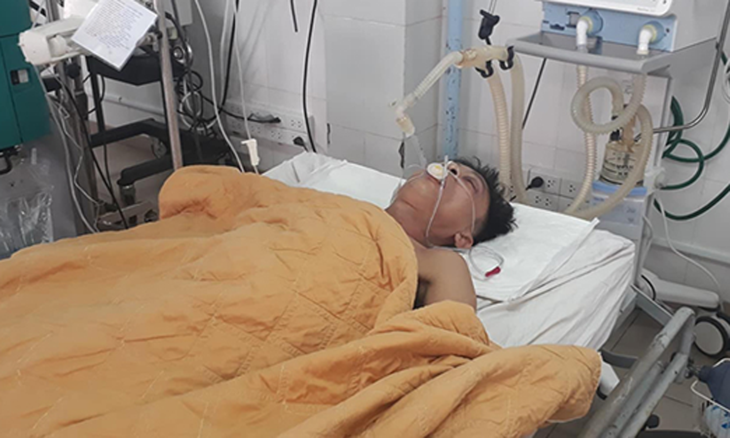 Bệnh nhân Nh. khi đang điều trị tại Bệnh viện Đa khoa Quảng Trị.