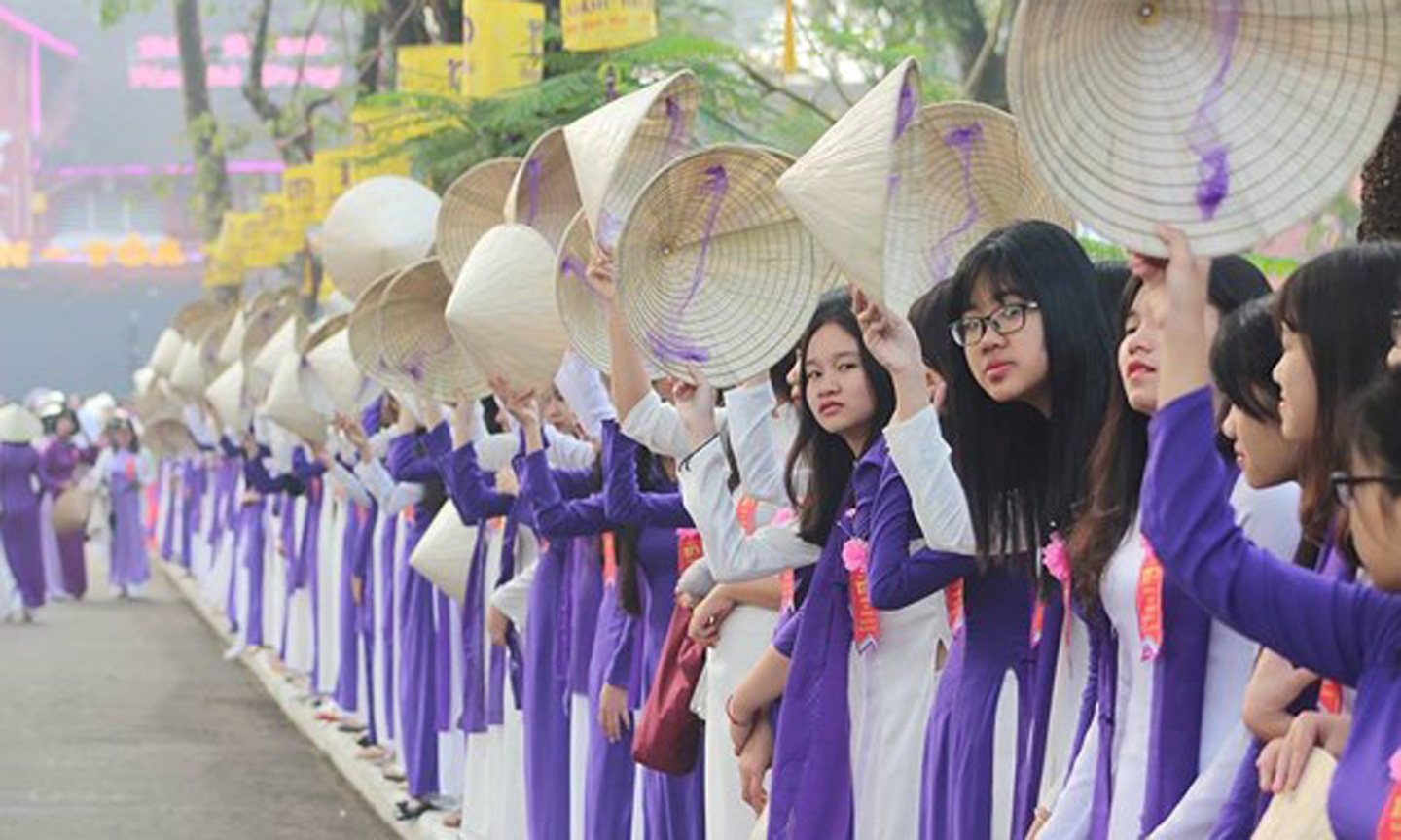 Áo dài truyền thống Việt Nam.