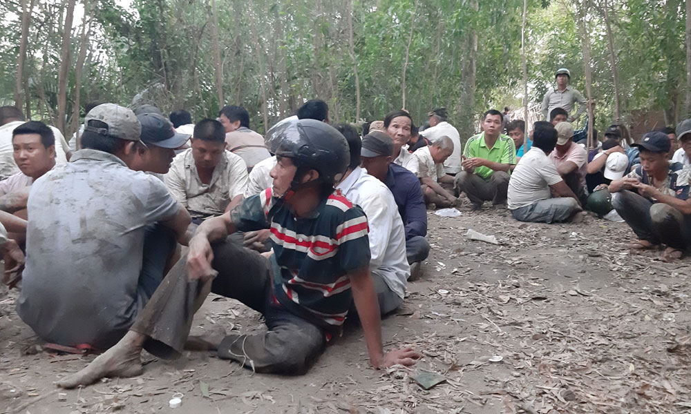 Trường gà bị triệt phá ở xã Tân Phước, huyện Gò Công Đông.