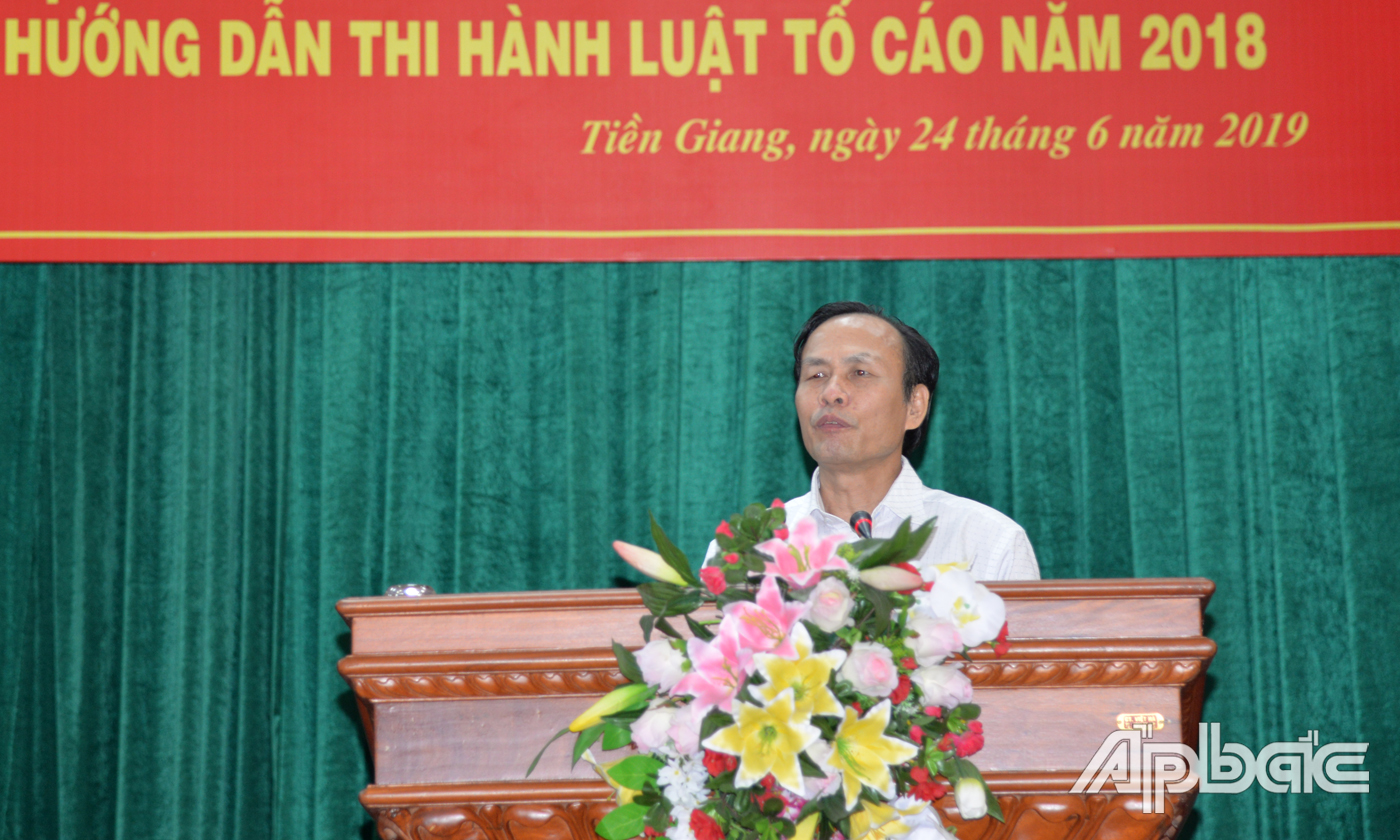Đồng chí Phí Ngọc Tuyển triển khai Luật