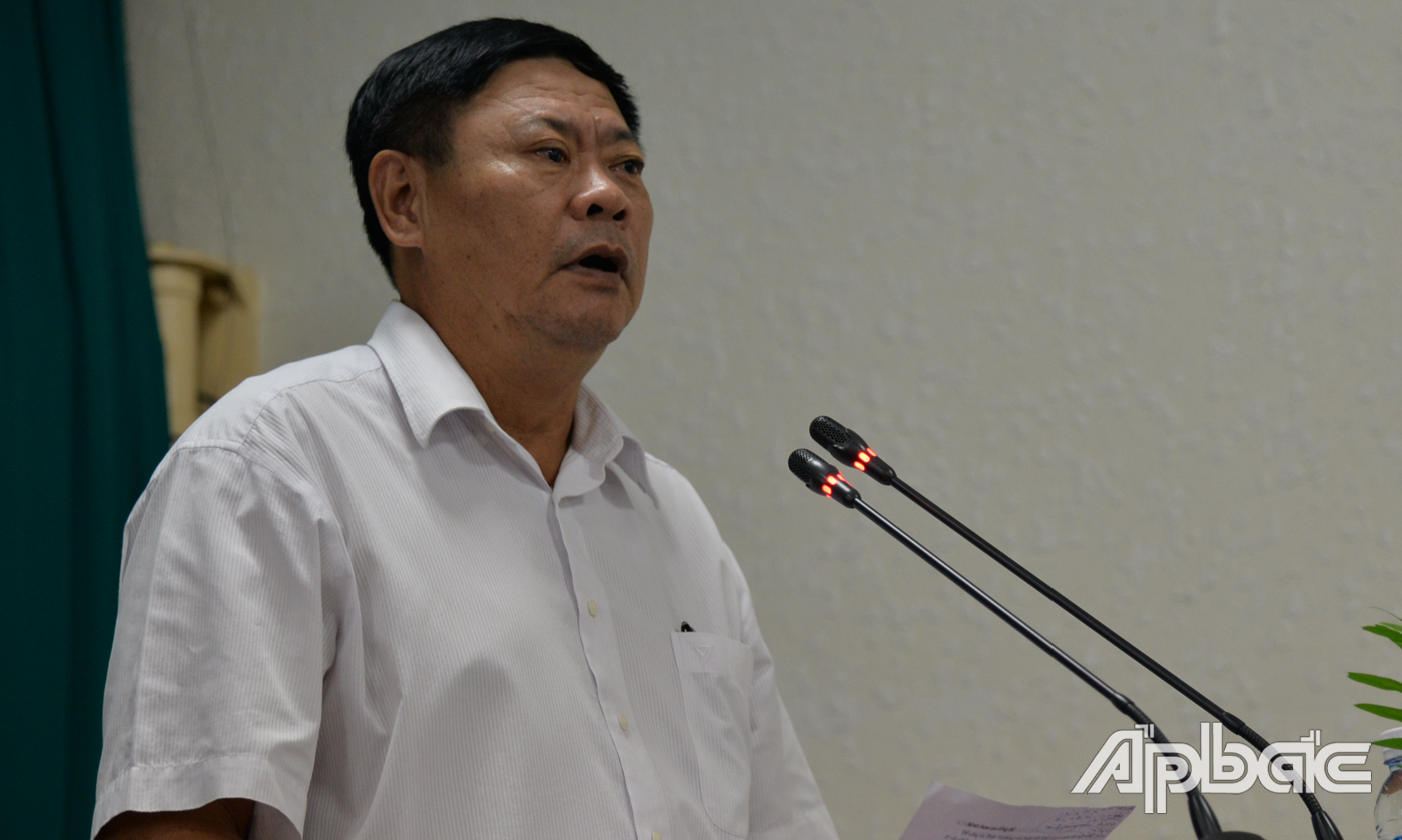 đồng chí Hồ Văn Thi phát biểu chỉ đạo