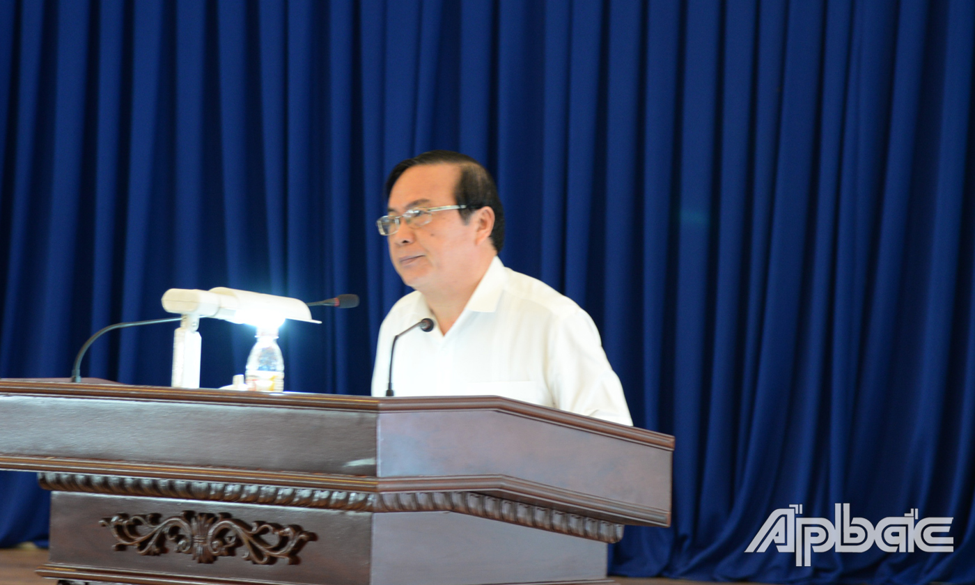 Đồng chí Phạm Anh Tuấn phát biểu
