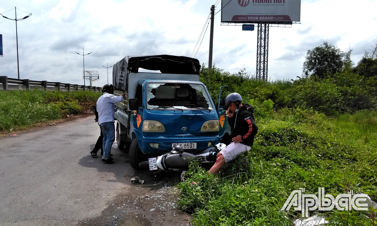 Hiện trường vụ tai nạn.