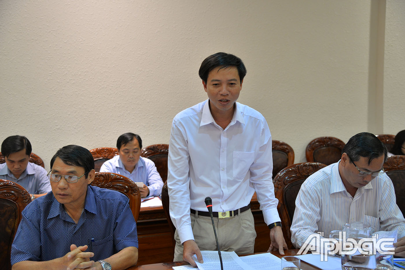 Đại biểu phát biểu tại buổi làm việc
