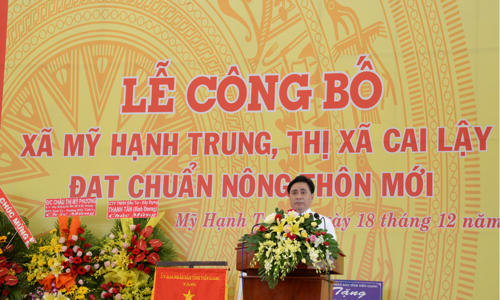 Đồng chí Trần Văn Dũng phát biểu tại buổi lễ.