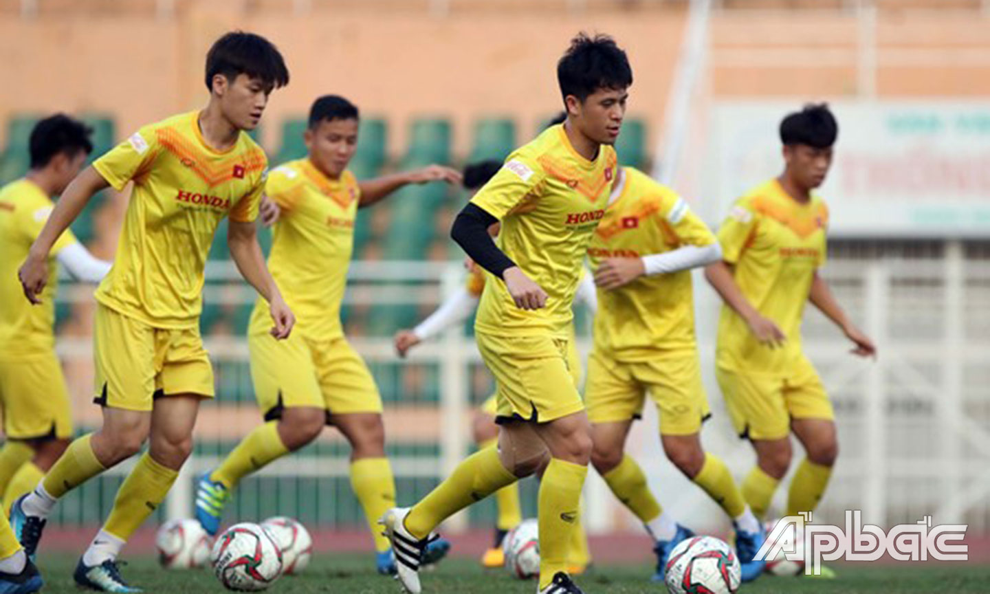 Trần Đình Trọng tại buổi tập của U23 Việt Nam. (Nguồn: VFF)