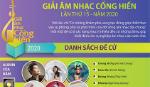 Danh sách đề cử Giải âm nhạc Cống hiến lần thứ 15
