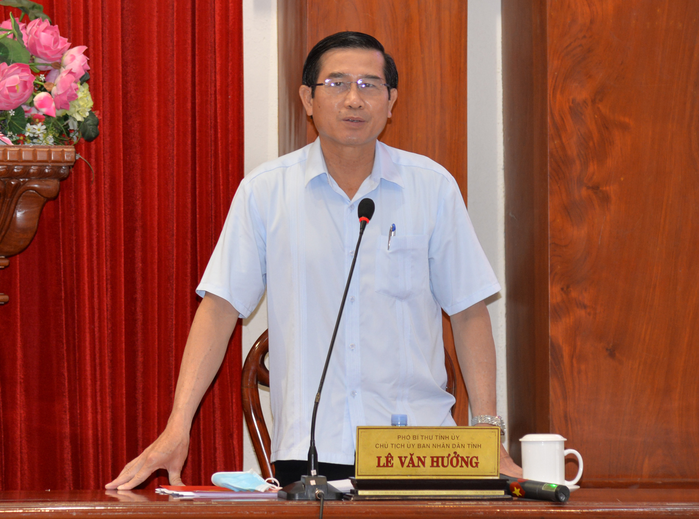 Chủ tịch UBND tỉnh Lê Văn Hưởng phát biểu chỉ đạo