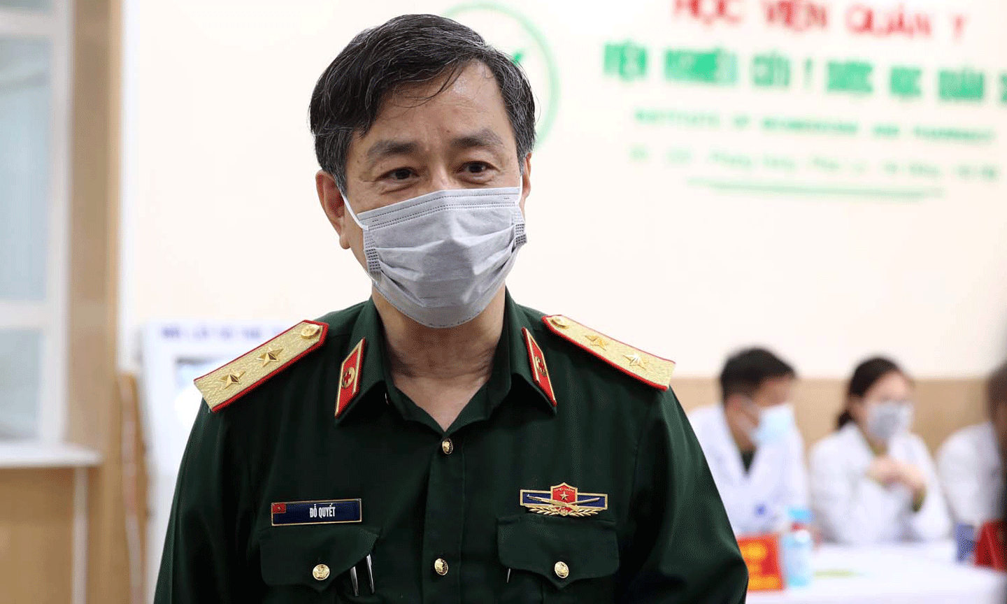 Trung tướng, GS.TS Đỗ Quyết, Giám đốc Học viện Quân y: Nếu thuận lợi đến tháng 9/2021 chúng ta sẽ có vaccine phòng COVID-19 đầu tiên của Việt Nam. Ảhh: VGP/Đình Nam 