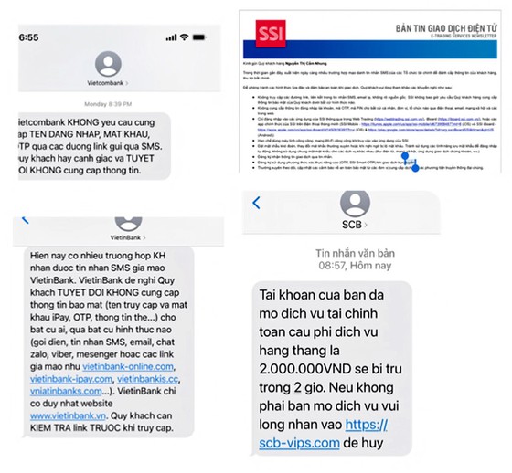 Cảnh báo bảo mật tài khoản nhằm tránh sự tấn công của tội phạm mạng. Ảnh: PHAN LÊ