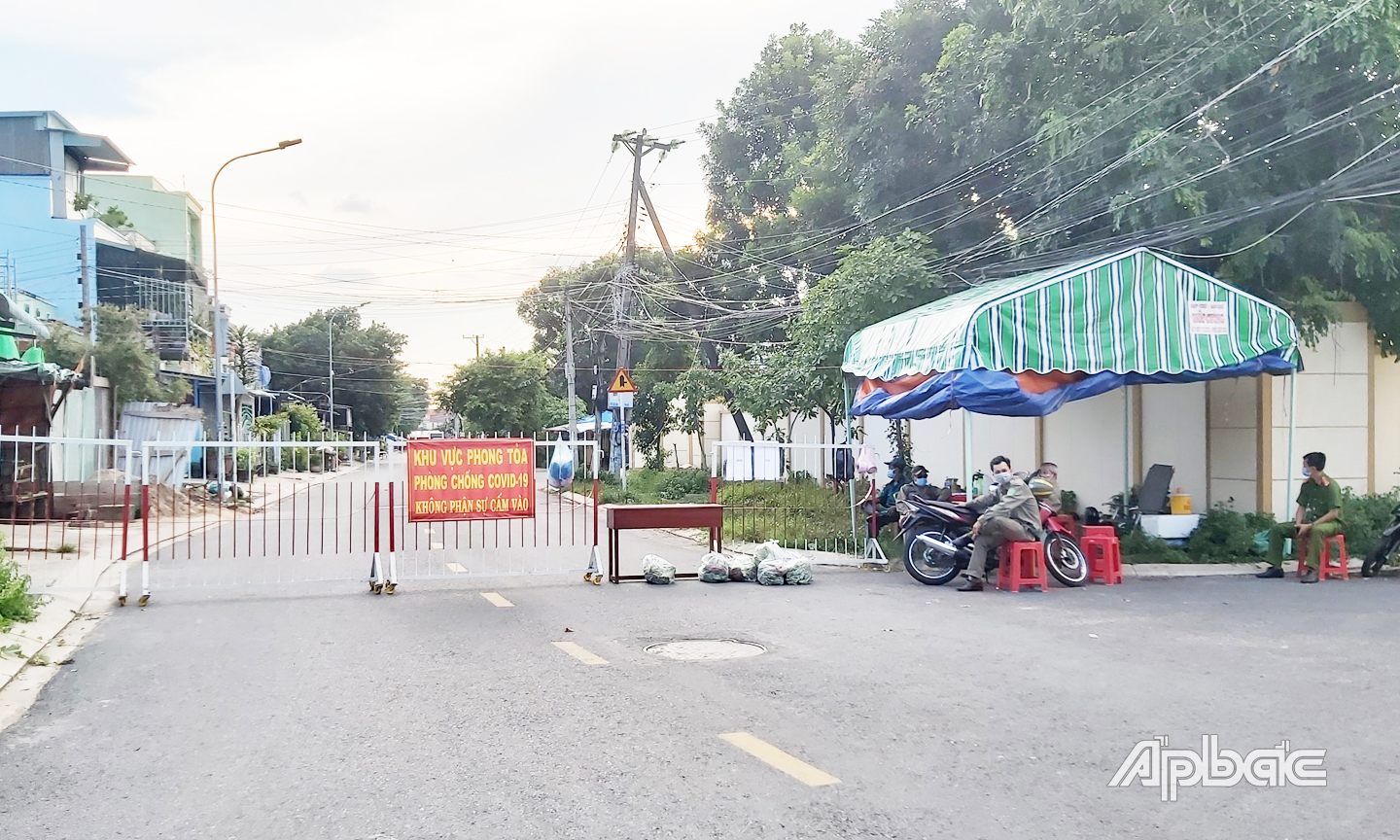 Chốt phong tỏa nơi xảy ra vụ việc