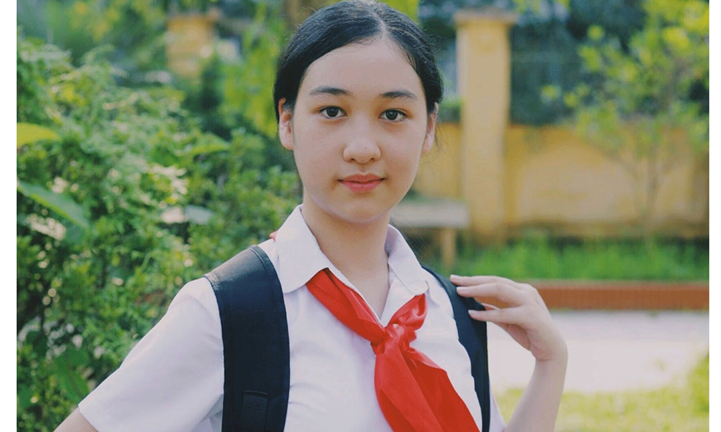 Em Đào Anh Thư, lớp 8A2, trường Trung học Cơ sở Nguyễn Huy Tưởng, huyện Đông Anh, Hà Nội. (Ảnh: Ban tổ chức)