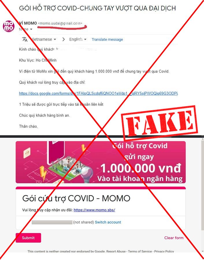 Đại diện MoMo cảnh báo về thông tin lừa đảo trên mạng.