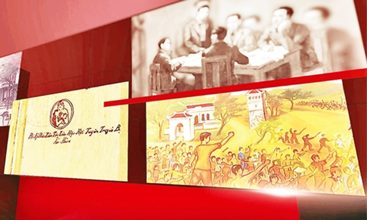 Hình ảnh trích đoạn giới thiệu bộ phim “Việt Nam thời đại Hồ Chí Minh - Biên niên sử truyền hình” của Báo Nhân Dân.