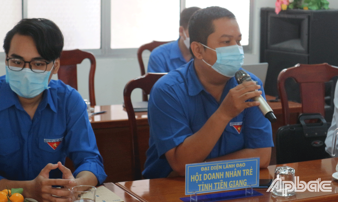 Anh Nguyễn Nguyên Đăng - Ủy viên Ủy ban Hội LHTN Việt Nam tỉnh Tiền Giang, Tổ hợp tác Cà phê xanh Thành phố Mỹ Tho