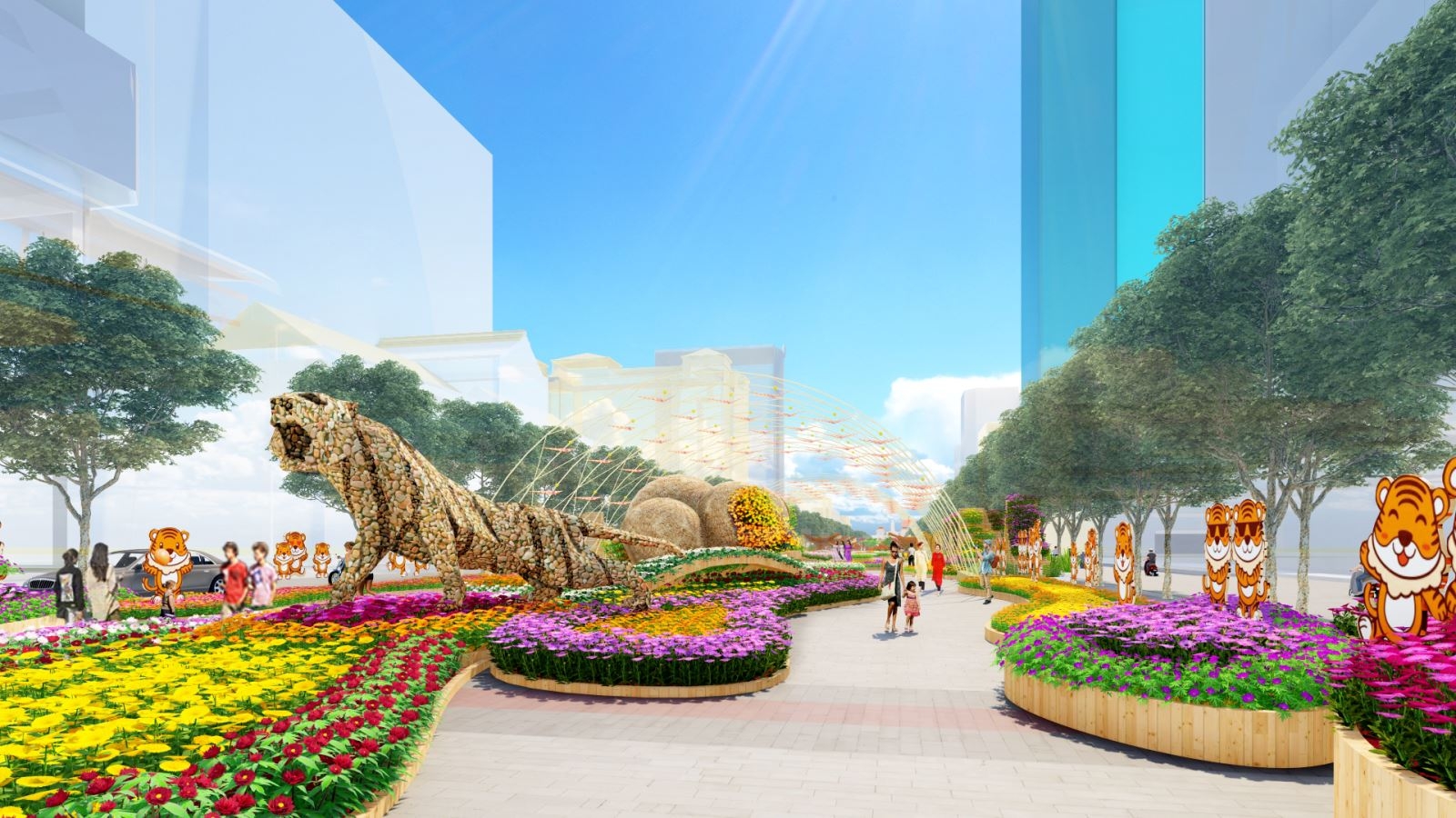  It is expected that Nguyen Hue Flower Street will be open from 19:00 on January 29, 2022 until 17:00 on February 4, 2022 during the Lunar New Year holiday.