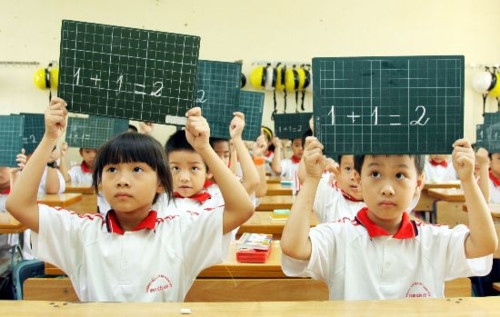 Giờ học của các em học sinh tiểu học. Ảnh: Chinhphu.vn 