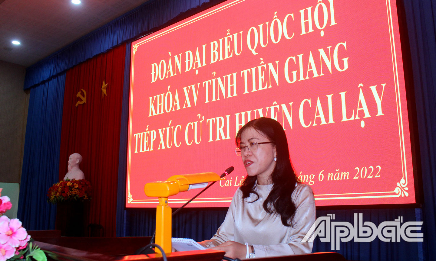 Đại biểu Nguyễn Kim tuyến phát biểu tại buổi thảo luận tổ