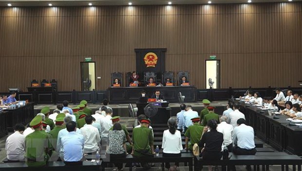 Quang cảnh phiên tòa. (Ảnh: Kim Anh/TTXVN)