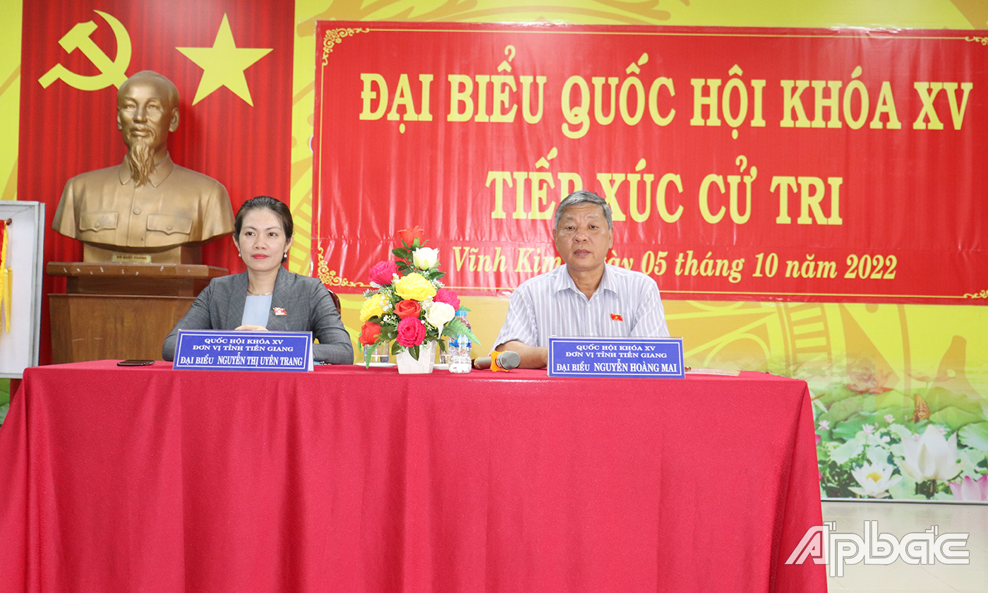 ĐBQH lắng nghe và ghi nhận ý kiến cử tri