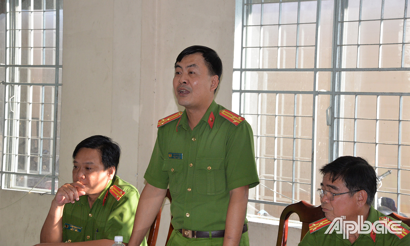 Thượng tá Đặng Việt Bình Trưởng Công an huyện Châu Thành,