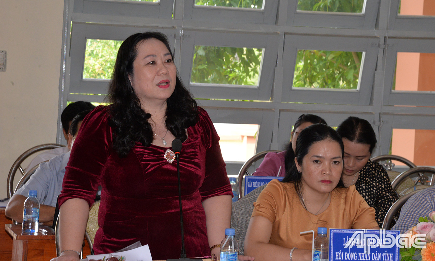 Trưởng Ban VH-XH - HĐND tỉnh Tiền Giang Nguyễn Thị Tuyết Vân
