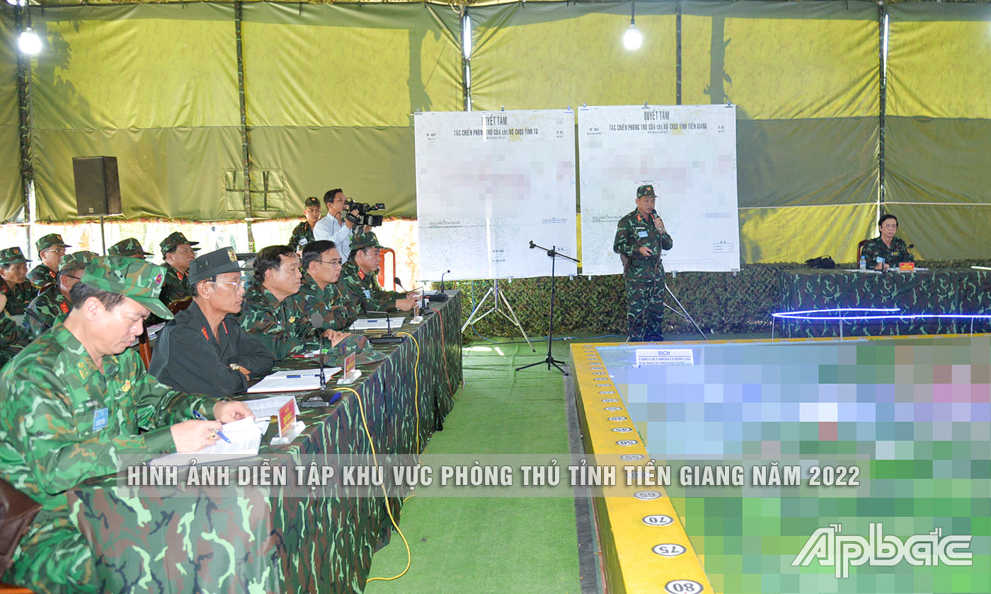 Quang cảnh cuộc họp Đảng ủy Quân sự tỉnh (mở rộng).