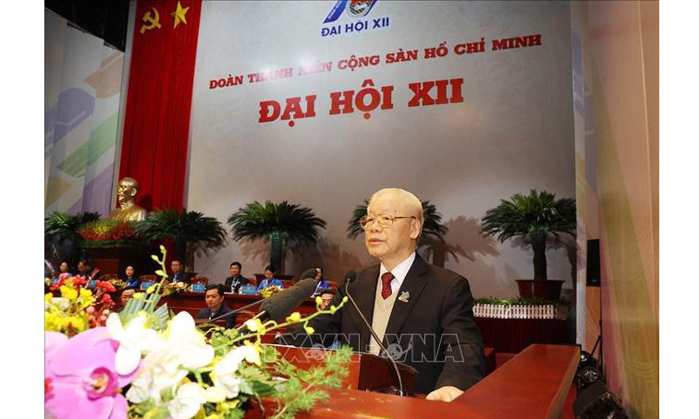 Tổng Bí thư Nguyễn Phú Trọng phát biểu chỉ đạo đại hội. Ảnh: Trí Dũng/TTXVN