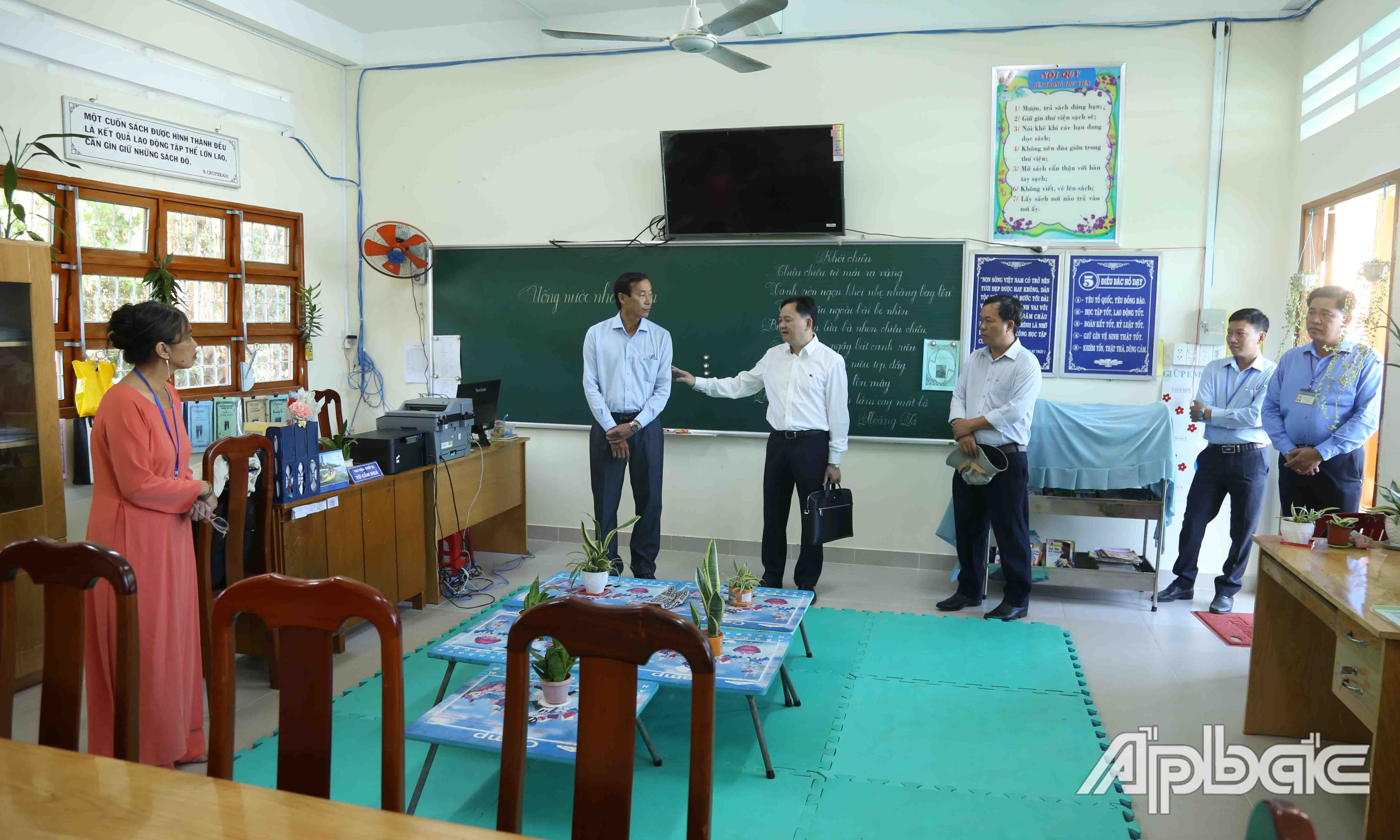 Kiểm tra cơ sở vật chất trường học trên địa bàn huyện Cai Lậy.