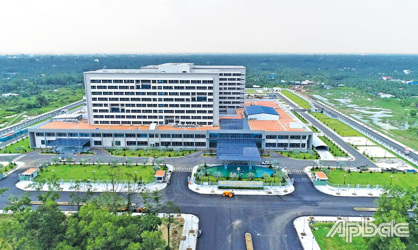 Cơ sở mới BVĐK tỉnh Tiền Giang tại xã Phước Thạnh, TP. Mỹ Tho được xây dựng khang trang, hiện đại.    						                                                                          Ảnh: MINH THÀNH