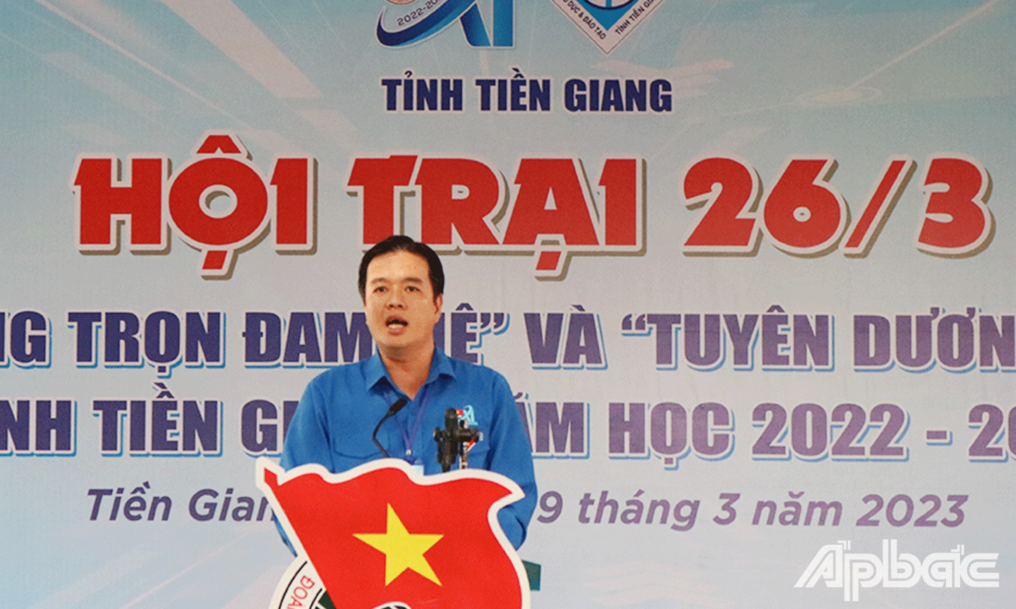 Đồng chí Phạm Thanh Giang Phó Bí thư Tỉnh đoàn, Trưởng Ban tổ chức  phát biểu