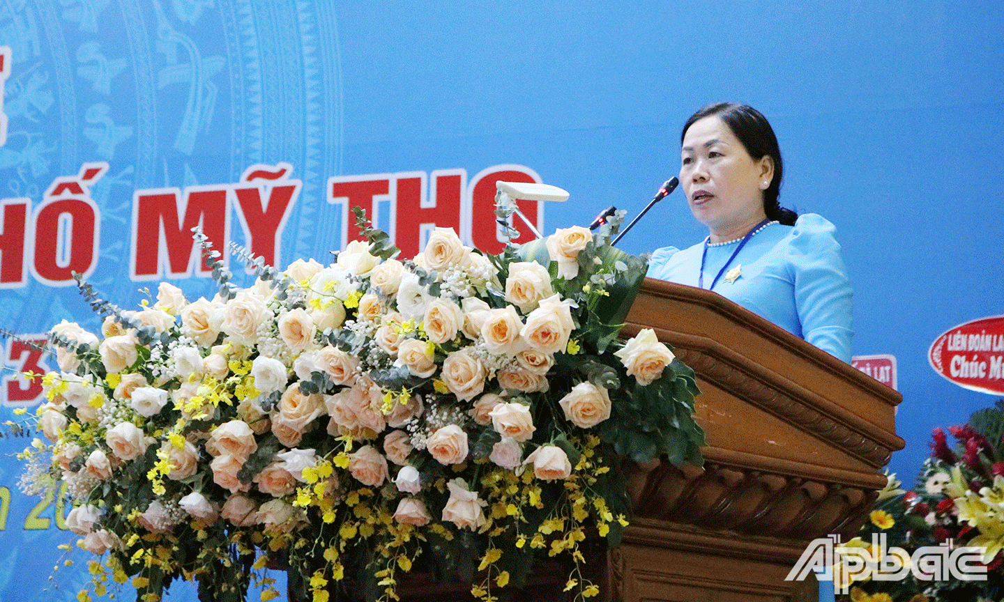 đồng chí Phạm Thị Thu Hà được tín nhiệm bầu tái đắc cử chức danh Chủ tịch LĐLĐ TP. Mỹ Tho, khoá XII, nhiệm kỳ 2023-2028;