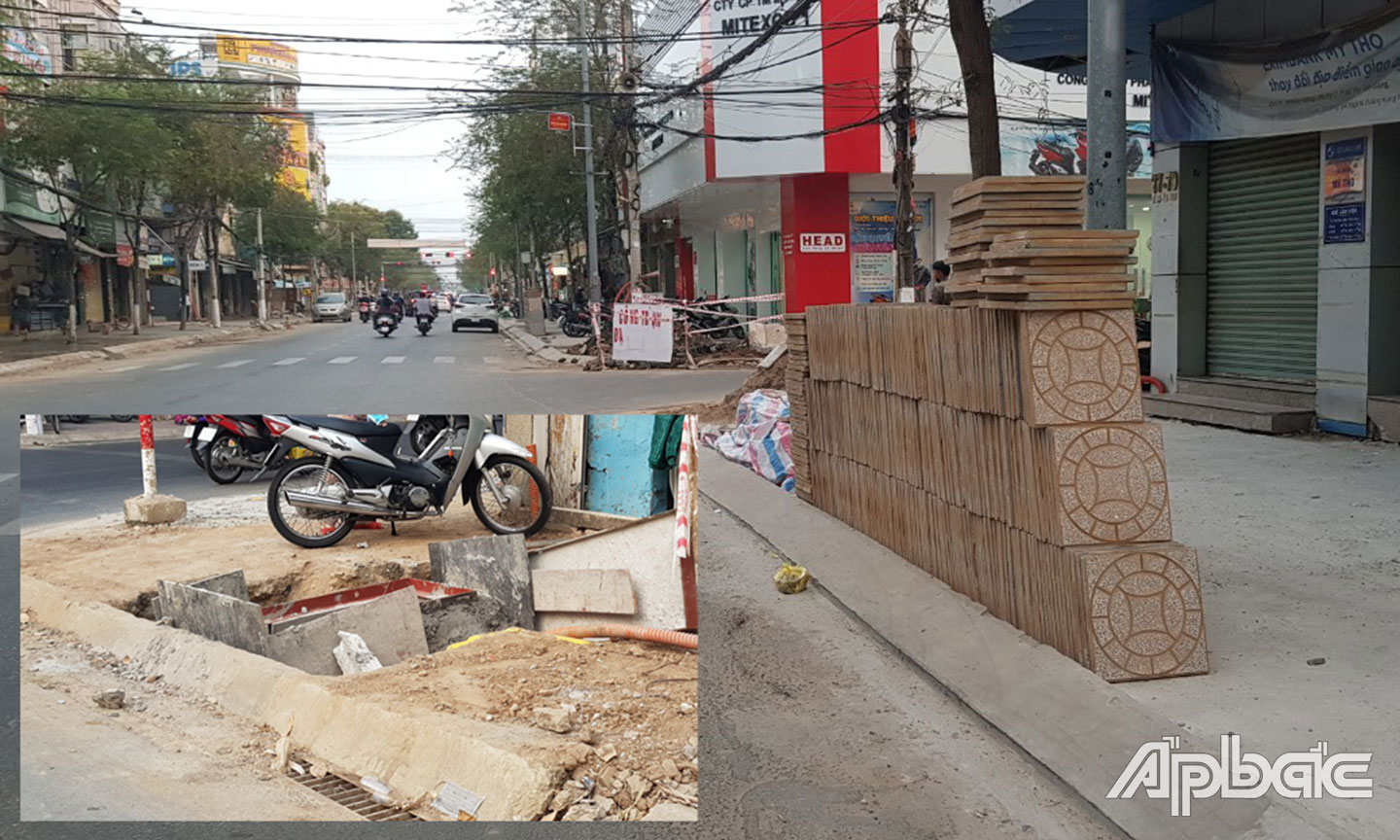 Thi công hạ tầng giao thông không đảm bảo, không che chắn, nguy cơ gây nguy hiểm cho người đi đường.