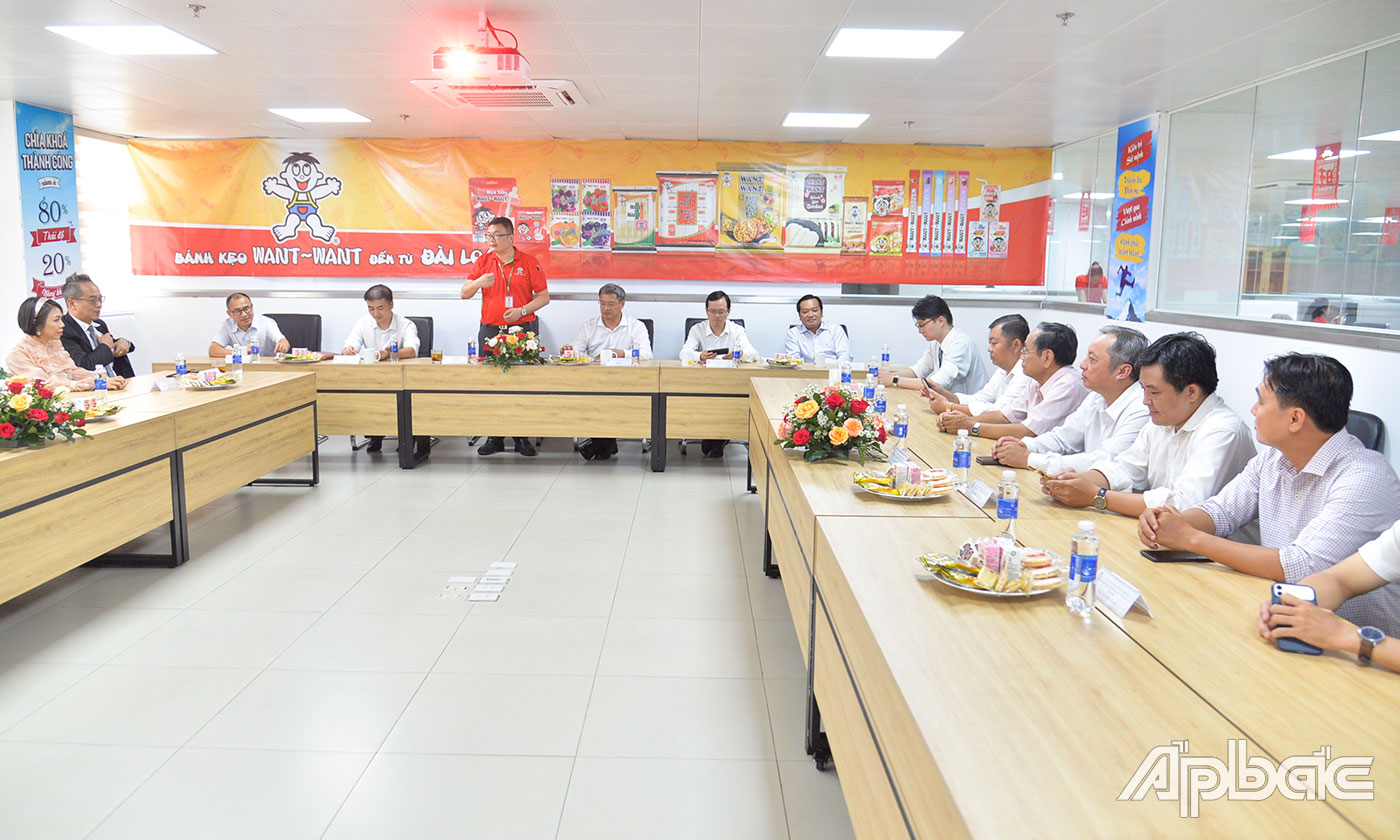 Đoàn đến thăm, nắm bắt tình hình hoạt động của Công ty TNHH Want Want Việt Nam 