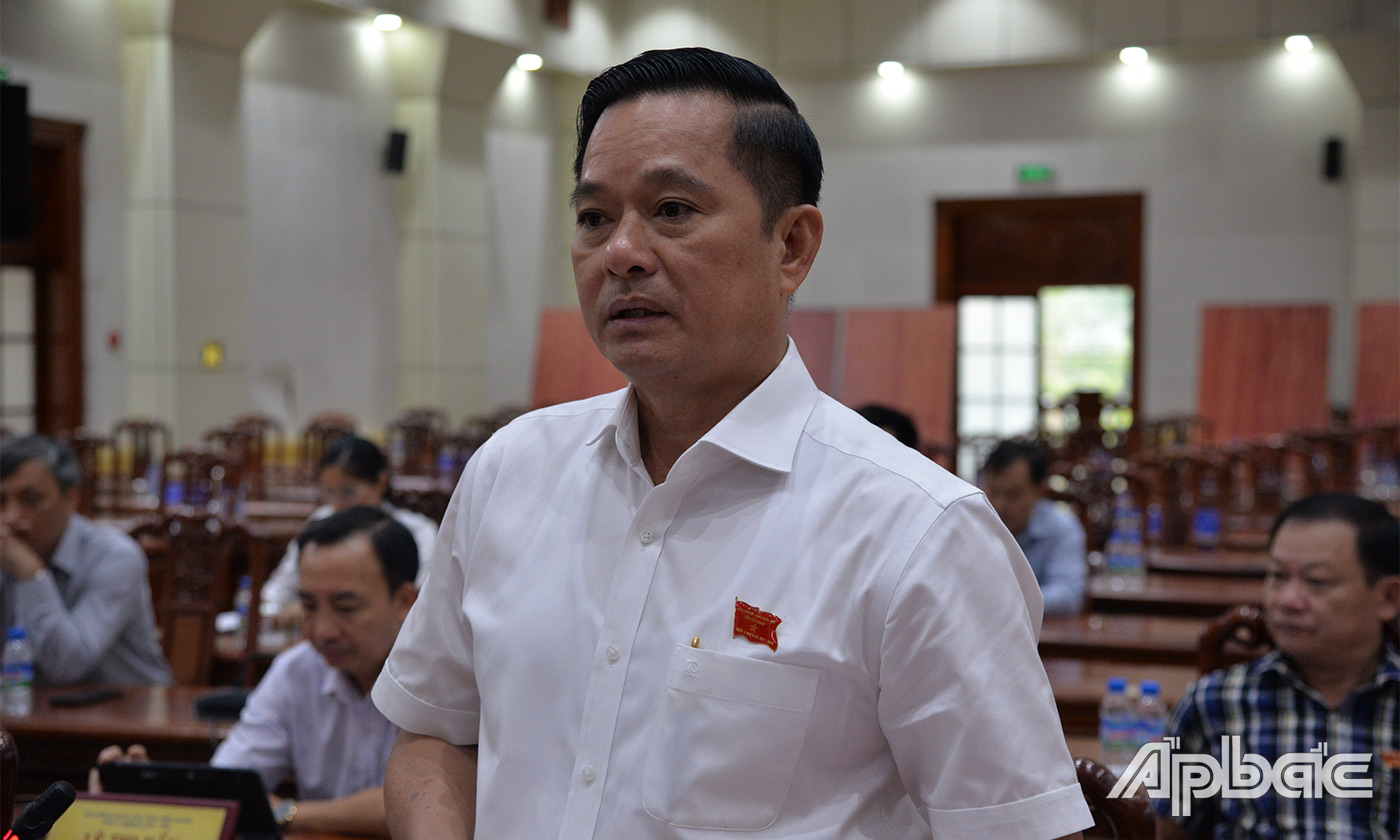 Đại biểu phát biểu ý kiến thảo luận tại tổ